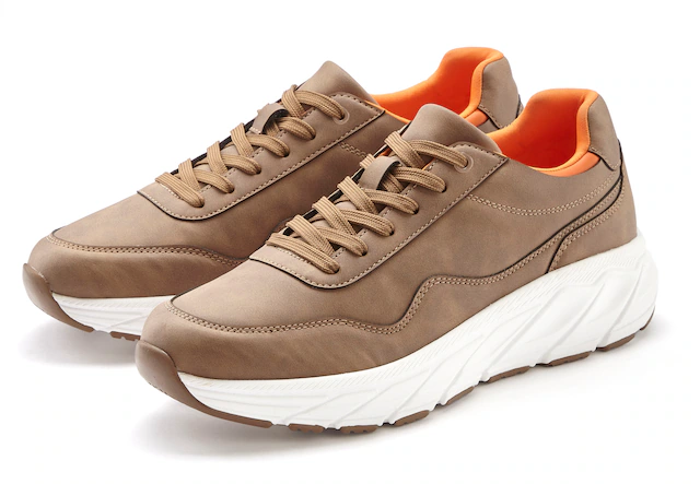 John Devin Sneaker »Schnürschuh, Freizeitschuh, Schnürhalbschuh, Halbschuh, Turnschuh« mit kontrastfarbenem Innenfutter Unisex VEGAN
