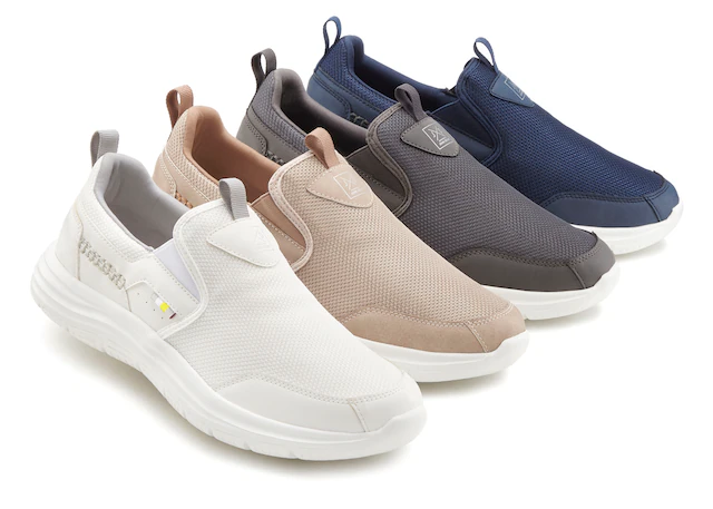 John Devin Sneaker »Freizeitschuh, Halbschuh, Slipper, Turnschuh, Slip-On-Sneaker« zum Reinschlüpfen Unisex VEGAN