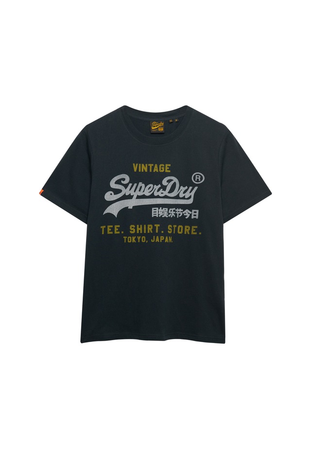 Superdry Rundhalsshirt »VL HERITAGE RELAXED TEE« Relaxed Fit, aus Baumwolle und Single Jersey, Kurzarm, pflegeleicht