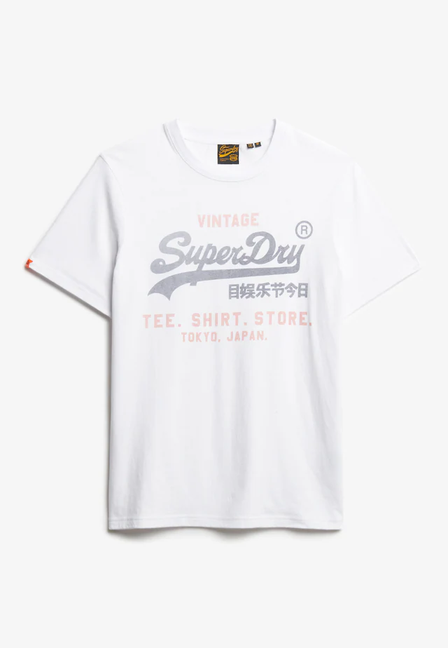 Superdry Rundhalsshirt »VL HERITAGE RELAXED TEE« Relaxed Fit, aus Baumwolle und Single Jersey, Kurzarm, pflegeleicht