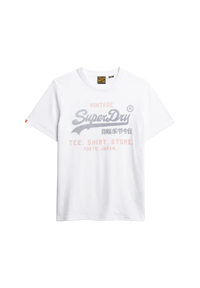 Superdry Rundhalsshirt »VL HERITAGE RELAXED TEE« Relaxed Fit, aus Baumwolle und Single Jersey, Kurzarm, pflegeleicht