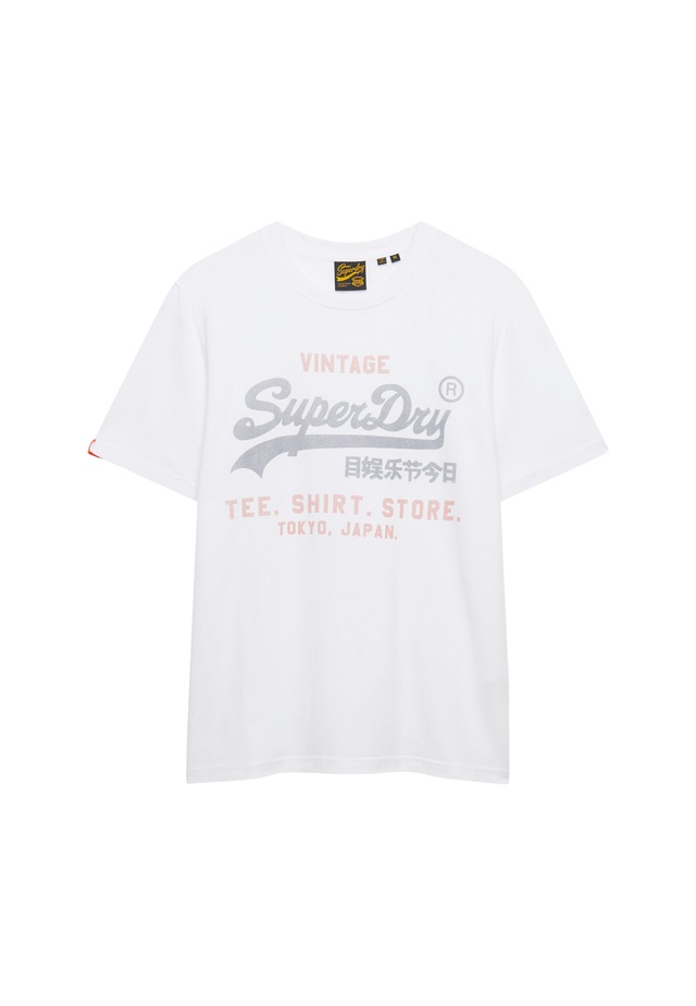 Superdry Rundhalsshirt »VL HERITAGE RELAXED TEE« Relaxed Fit, aus Baumwolle und Single Jersey, Kurzarm, pflegeleicht