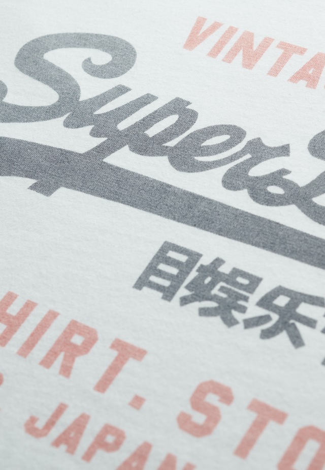 Superdry Rundhalsshirt »VL HERITAGE RELAXED TEE« Relaxed Fit, aus Baumwolle und Single Jersey, Kurzarm, pflegeleicht