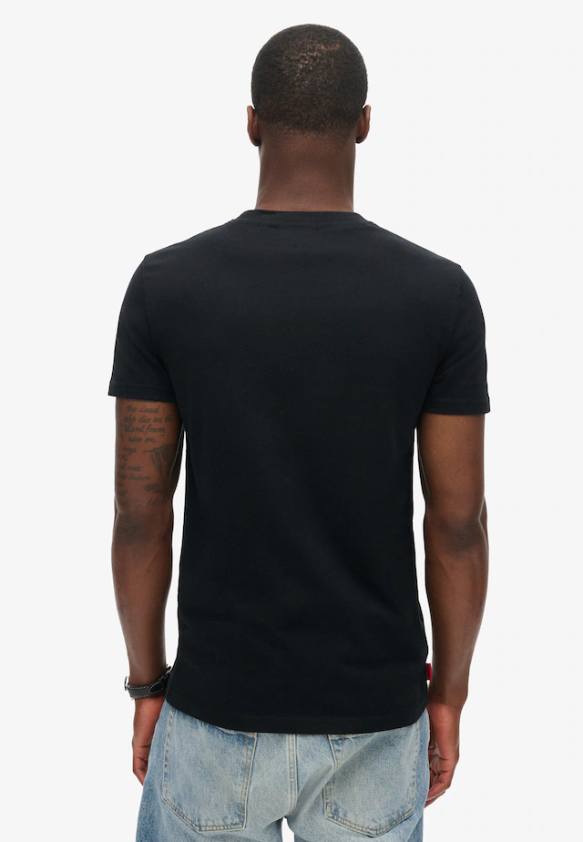 Superdry Rundhalsshirt »ESSENTIAL CONTRAST EMB TEE« Slim Fit, aus Baumwolle und Single Jersey, mit Print, pflegeleicht