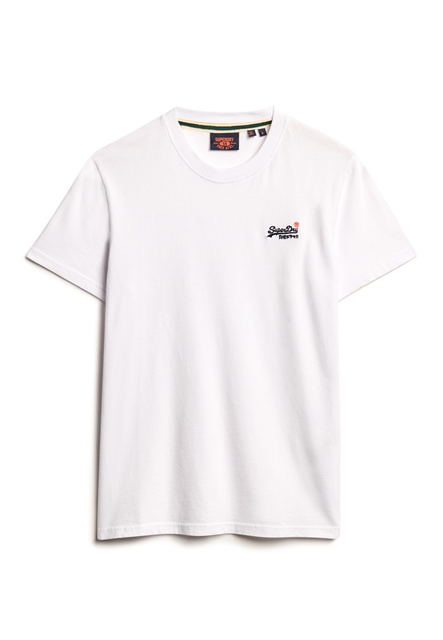 Superdry Rundhalsshirt »ESSENTIAL CONTRAST EMB TEE« Slim Fit, aus Baumwolle und Single Jersey, mit Print, pflegeleicht