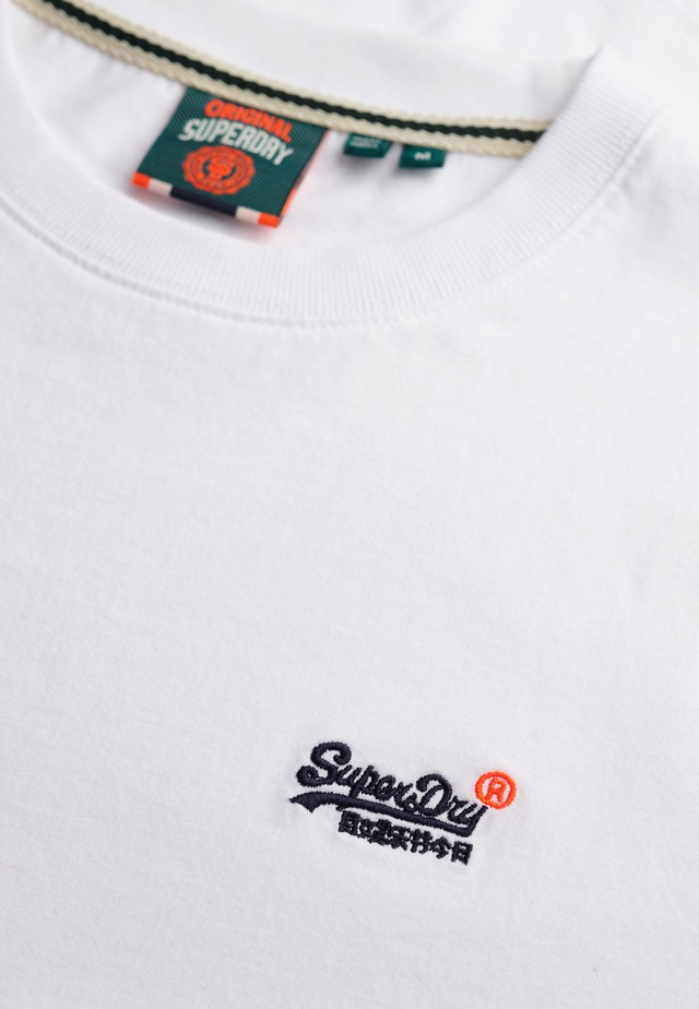 Superdry Rundhalsshirt »ESSENTIAL CONTRAST EMB TEE« Slim Fit, aus Baumwolle und Single Jersey, mit Print, pflegeleicht