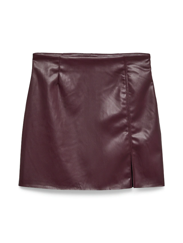 Vero Moda Lederimitatrock »VMNELLY HR SHORT PL SKIRT NOOS« Lederimitat, high waist