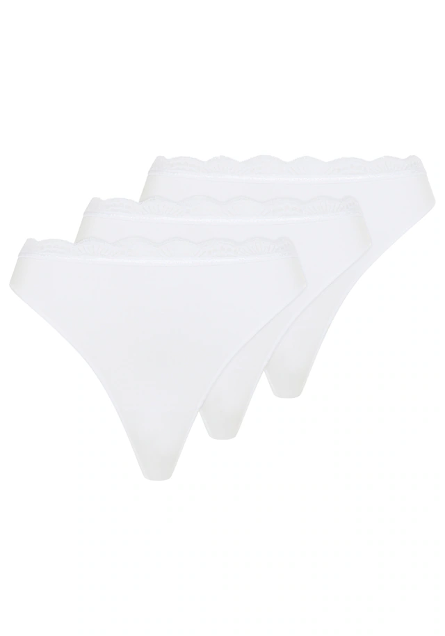 YSABEL MORA Tanga »BASIC COLLECTION COTTON WITH LACE« nicht nur bequem, sondern auch romantische Spitzendetails