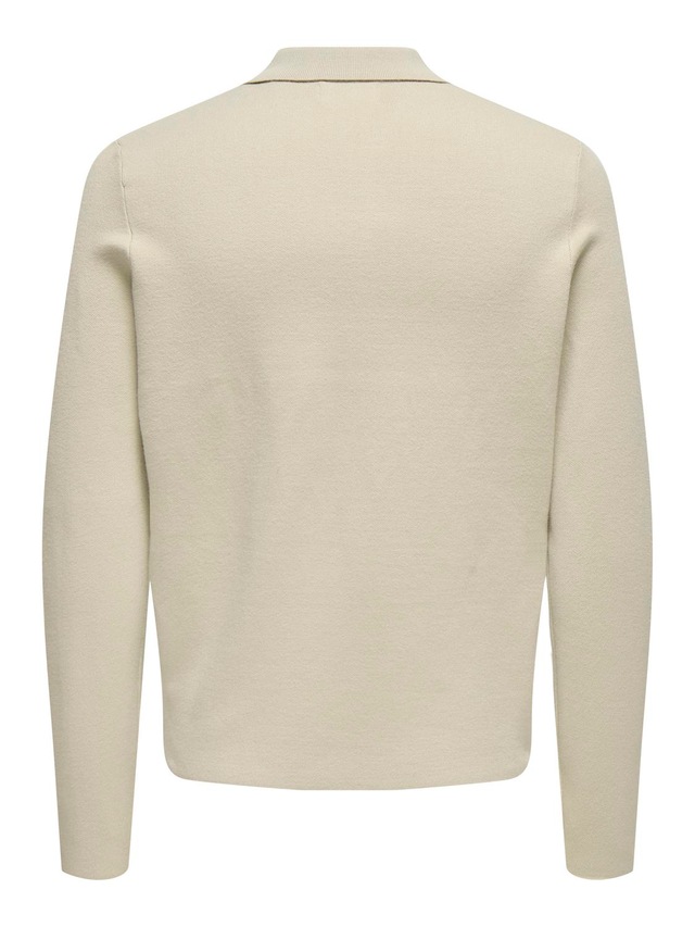 ONLY & SONS Polokragenpullover »ONSCOOPER REG LS 12 HALF ZIP POLO«