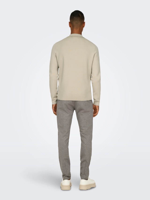 ONLY & SONS Polokragenpullover »ONSCOOPER REG LS 12 HALF ZIP POLO«