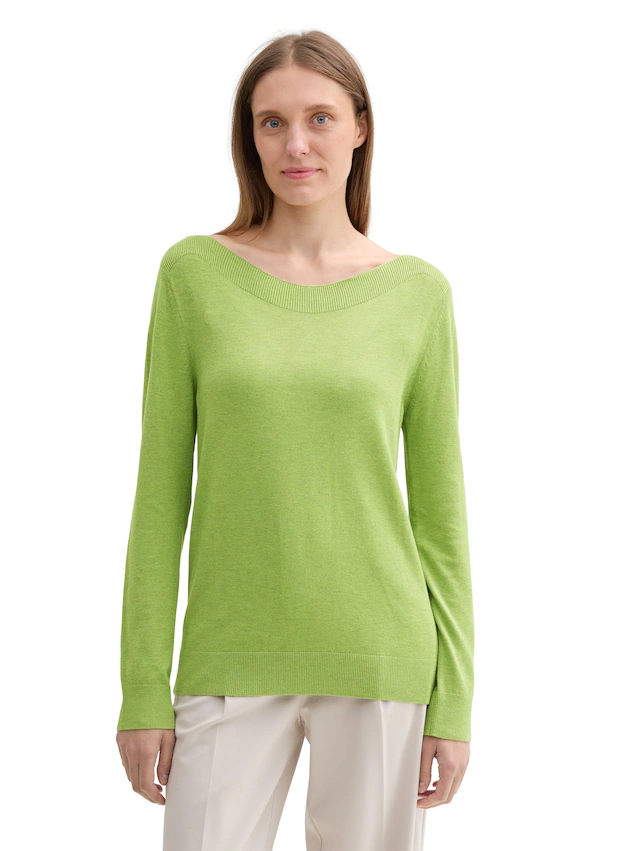 TOM TAILOR Longpullover mit Rippbündchen