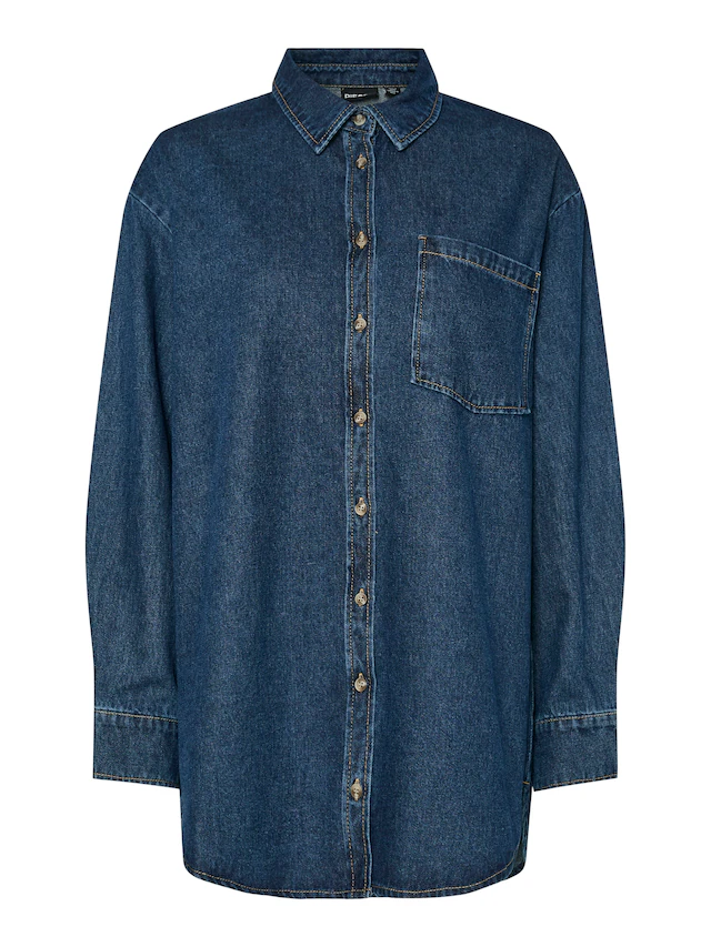 pieces Jeansbluse »PCMAISIE LS DENIM SHIRT NOOS BC«