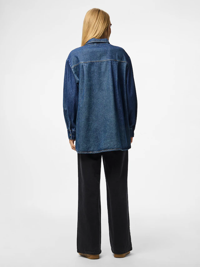 pieces Jeansbluse »PCMAISIE LS DENIM SHIRT NOOS BC«