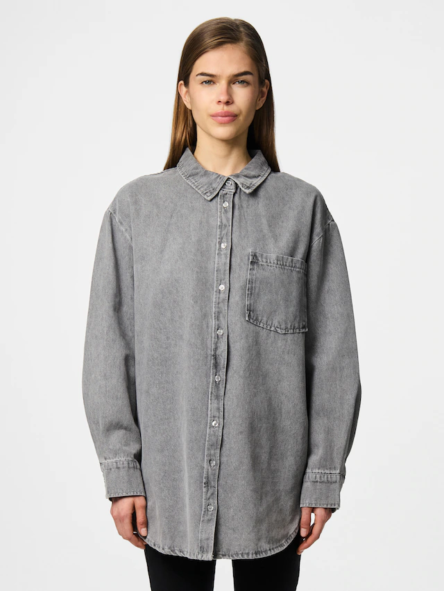 pieces Jeansbluse »PCMAISIE LS DENIM SHIRT NOOS BC«