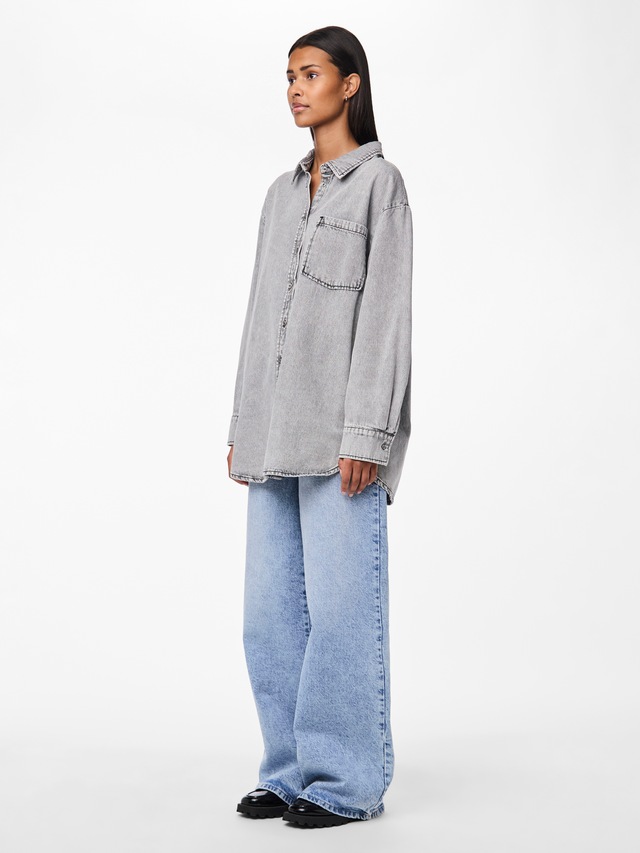 pieces Jeansbluse »PCMAISIE LS DENIM SHIRT NOOS BC«