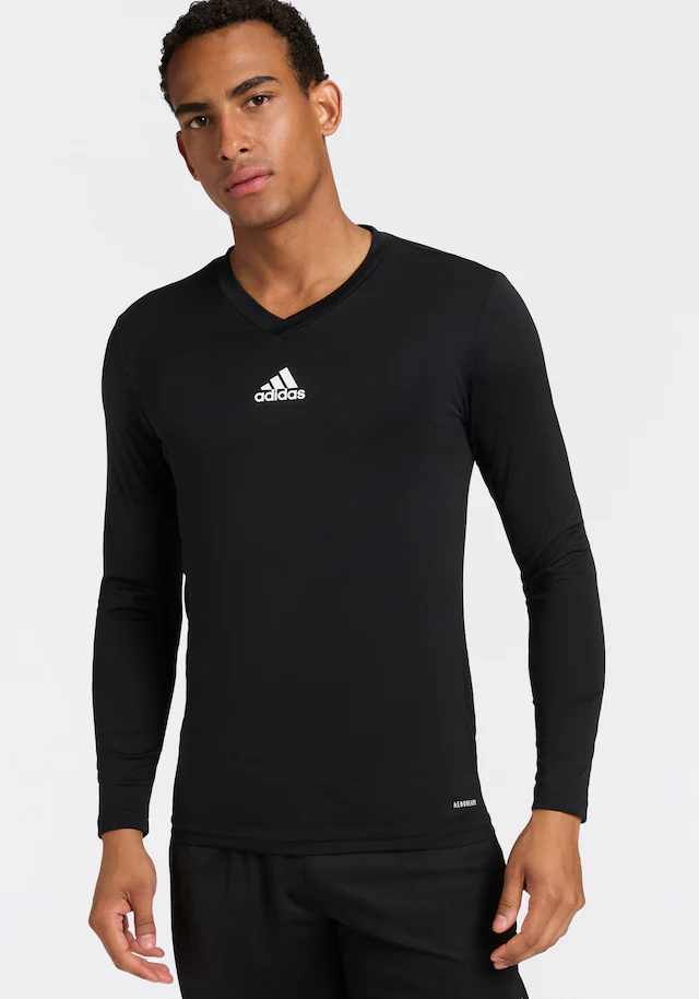 adidas Performance Langarmshirt »TEAM BASE LONGSLEEVE« mit V-Ausschnitt, ohne Verschluss, in normaler Länge