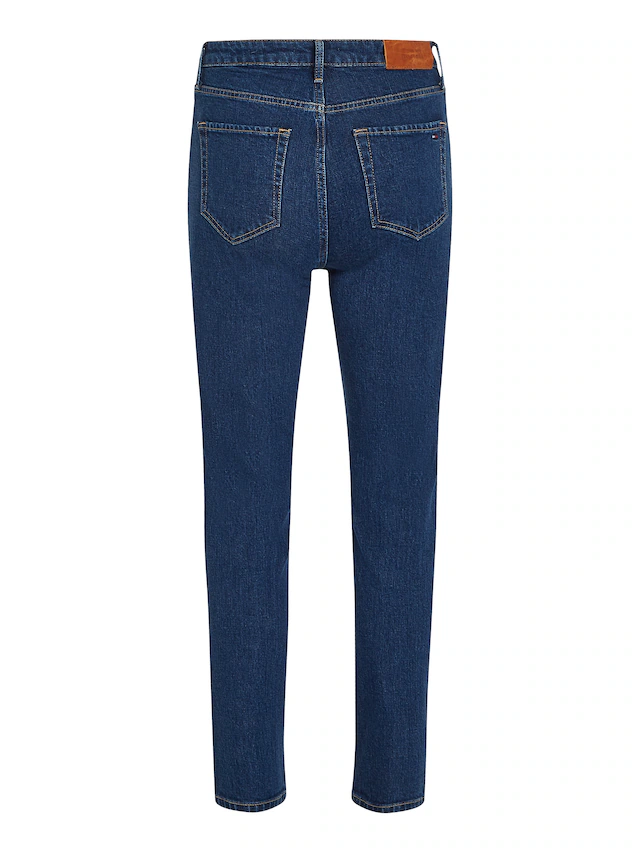 Tommy Hilfiger Slim-fit-Jeans »Slim Cigarette High Waist« mit Logo-Badge, in blauer Waschung