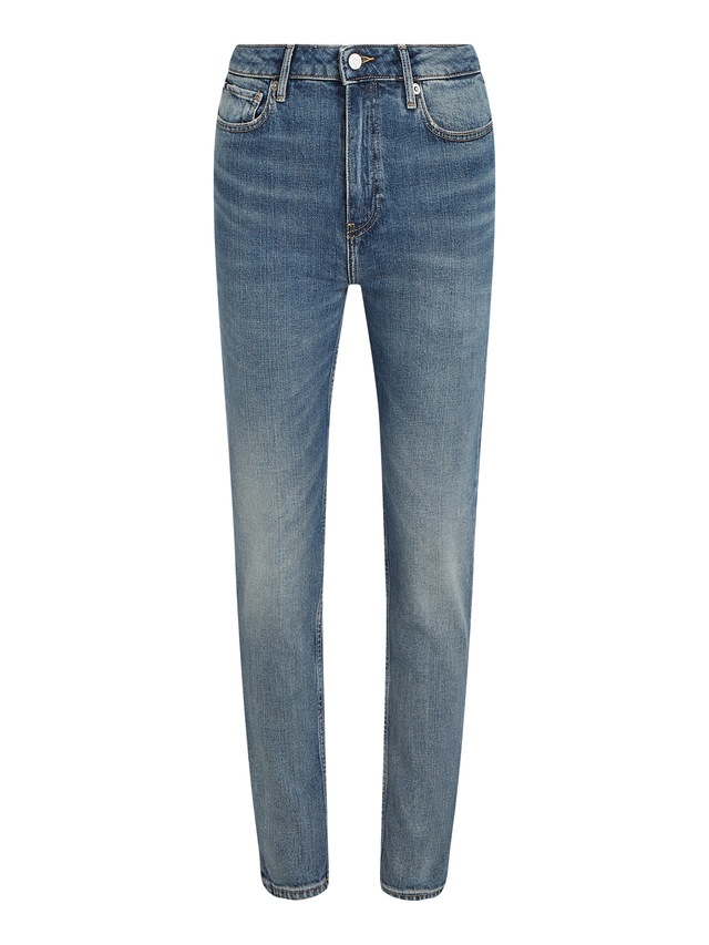 Tommy Hilfiger Slim-fit-Jeans »Slim Cigarette High Waist« mit Logo-Badge, in blauer Waschung