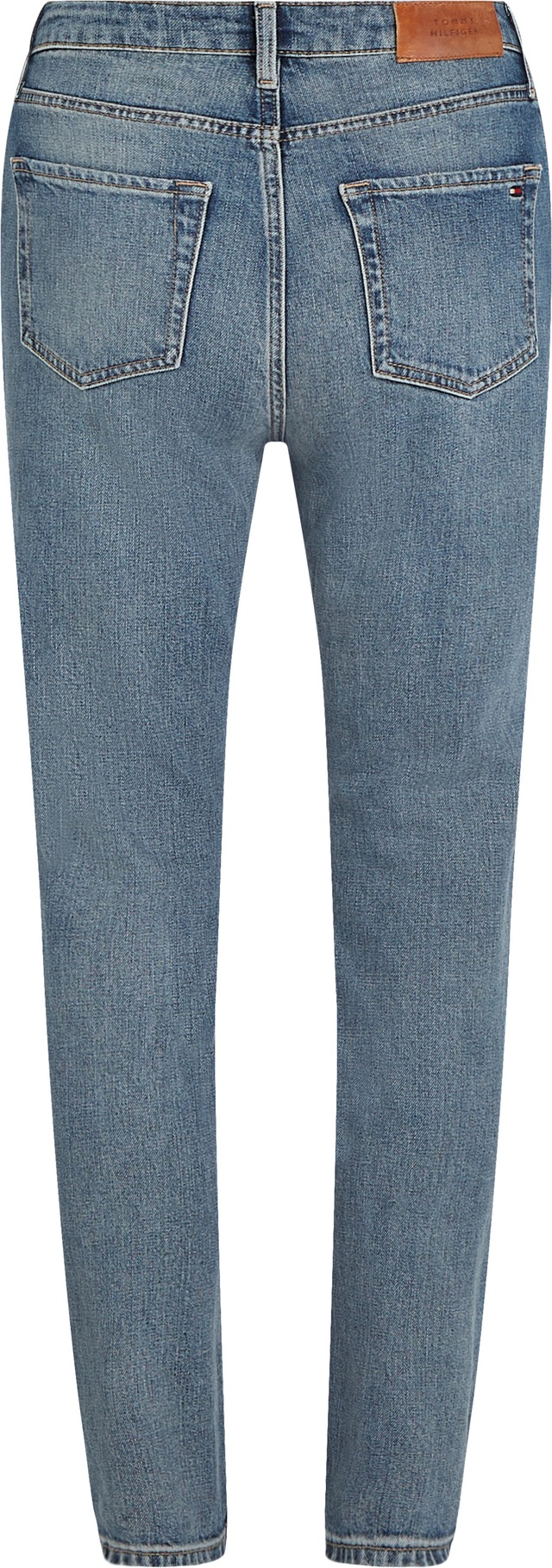 Tommy Hilfiger Slim-fit-Jeans »Slim Cigarette High Waist« mit Logo-Badge, in blauer Waschung