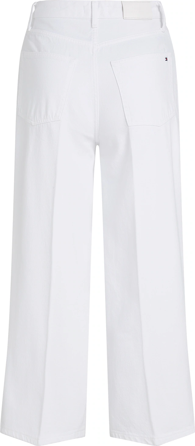 Tommy Hilfiger Weite Jeans »WIDE LEG HW LOU« mit Logo-Badge, mit Nieten, mit Bügelfalten