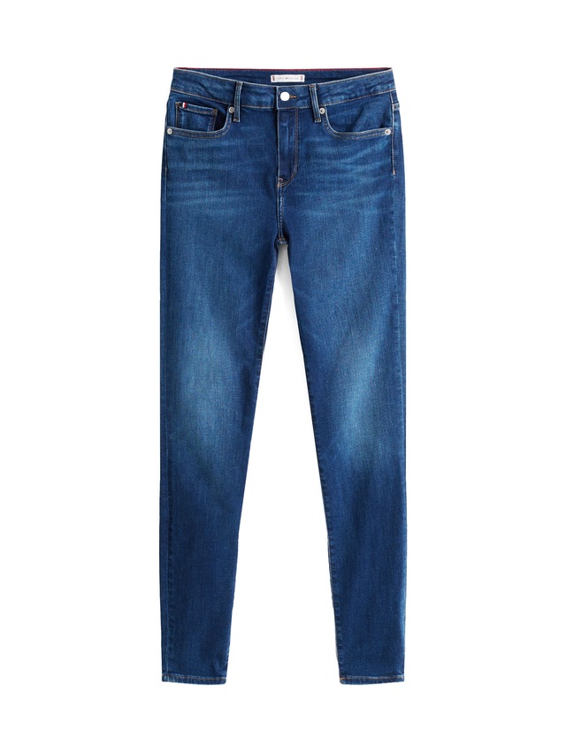 Tommy Hilfiger Skinny-fit-Jeans »COMO Skinny RW ACE mit Logo-Badge und knöchellangem Schnitt« Baumwollmischung, skinny fit
