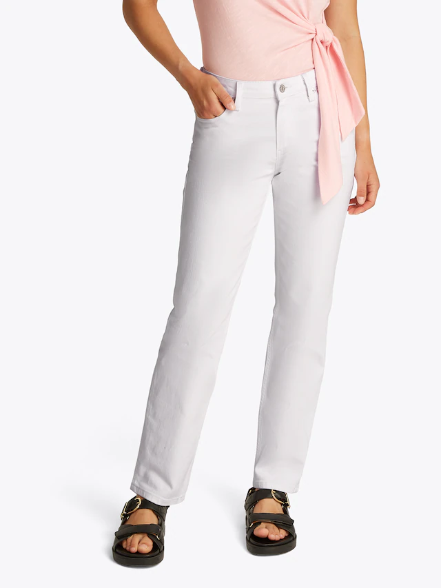 Tommy Hilfiger Straight-Jeans »CLASSIC STRAIGHT RW« mit Logo-Badge, in Knöchellänge