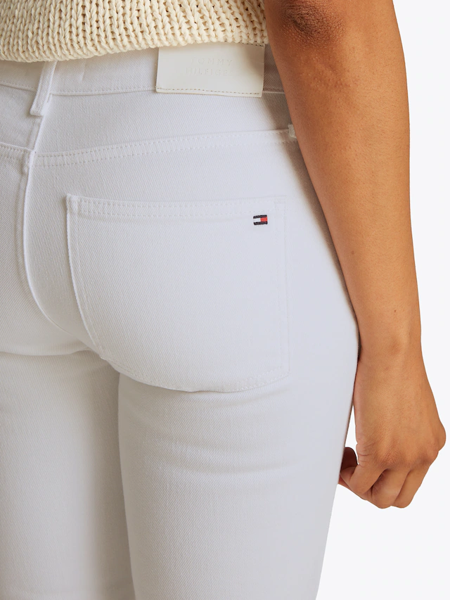 Tommy Hilfiger Bootcut-Jeans »Bootcut Regular Waist« mittlere normale Leibhöhe, mit Bügelfalten, mit Nieten
