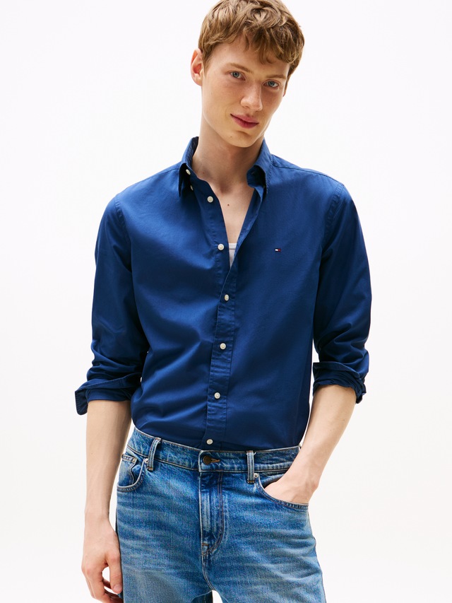 Tommy Hilfiger Businesshemd »FLEX POPLIN SOLID« Regular Fit Flex Cotton
