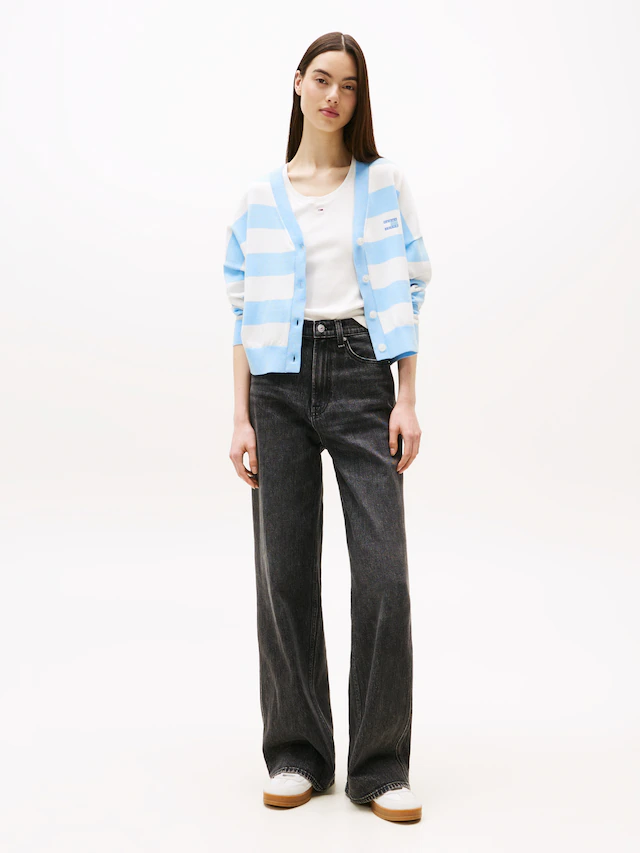 Tommy Jeans Weite Jeans »Claire High Rise« mit Logo-Badge