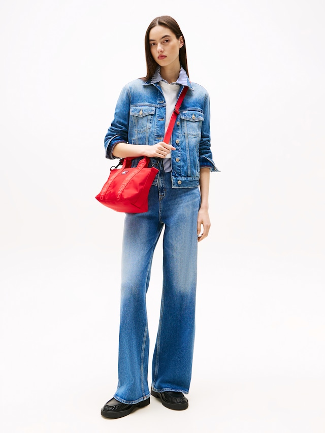 Tommy Jeans Weite Jeans »Claire High Rise« mit Logo-Badge
