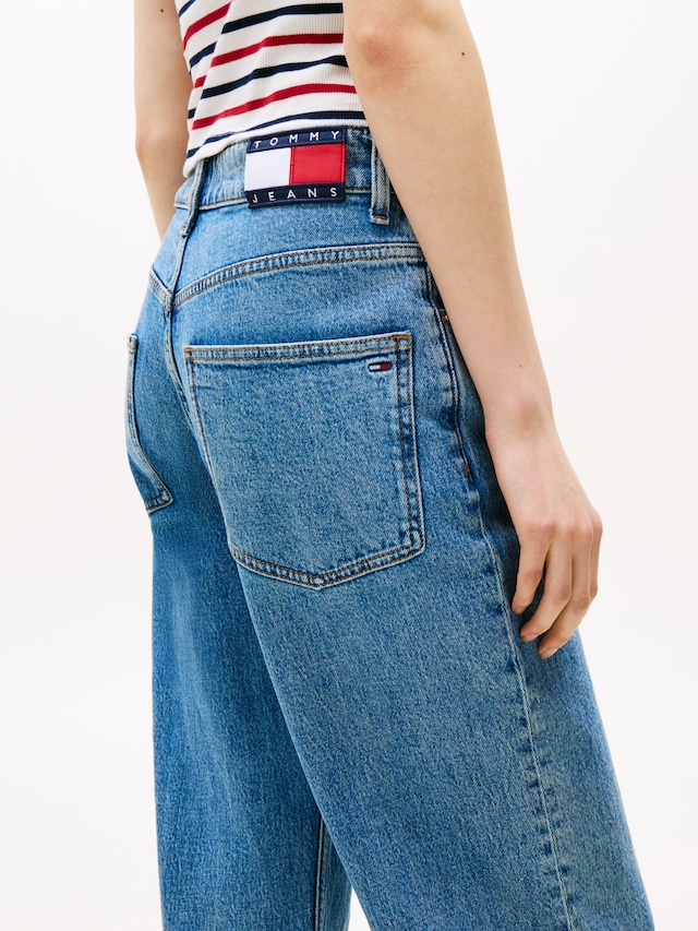 Tommy Jeans Relax-fit-Jeans »MIA MR RLXD STR« in blauer Waschung, mit Hammerschlaufe, Mid Rise