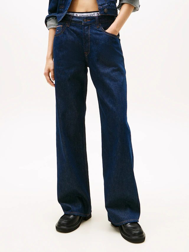 Tommy Jeans Relax-fit-Jeans »MIA MR RLXD STR« in blauer Waschung, mit Hammerschlaufe, Mid Rise