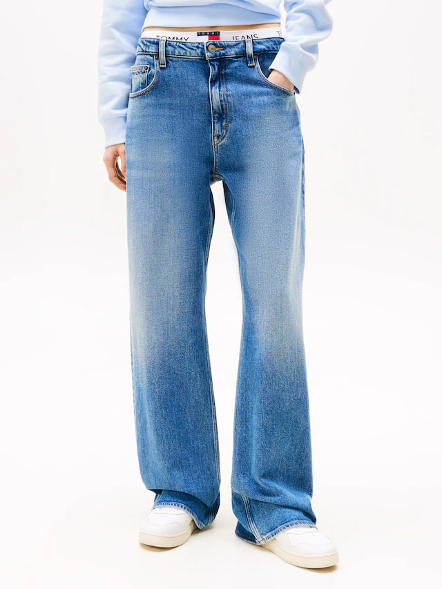 Tommy Jeans Relax-fit-Jeans »MIA MR RLXD STR« in blauer Waschung, mit Hammerschlaufe, Mid Rise