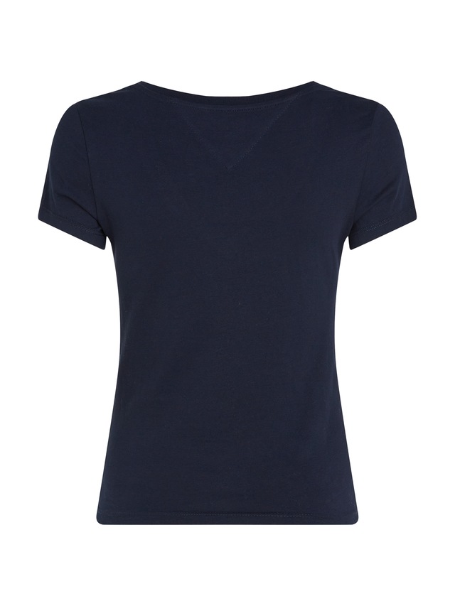 Tommy Jeans Kurzarmshirt »TJW SLIM V-NECK TEE« mit Logo-Stickerei