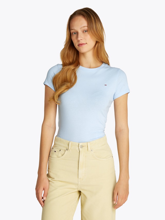Tommy Jeans Kurzarmshirt »TJW SLIM C-NECK TEE« mit Logo-Stickerei