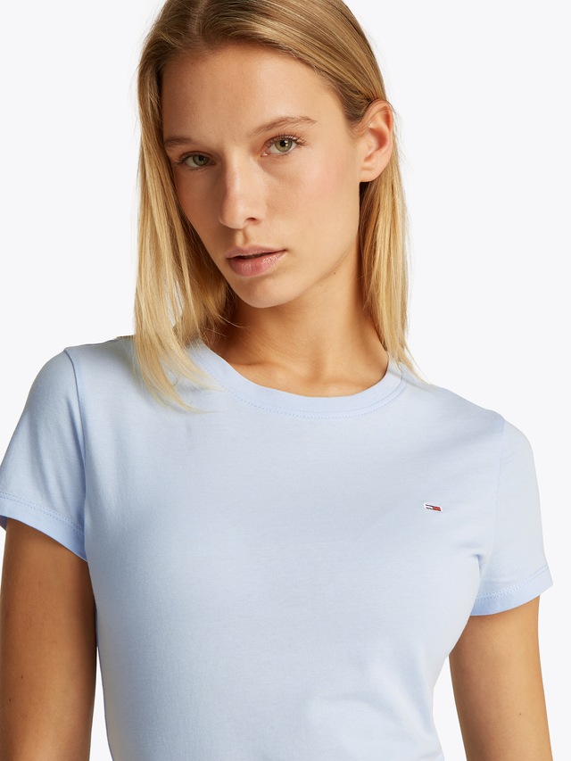 Tommy Jeans Kurzarmshirt »TJW SLIM C-NECK TEE« mit Logo-Stickerei