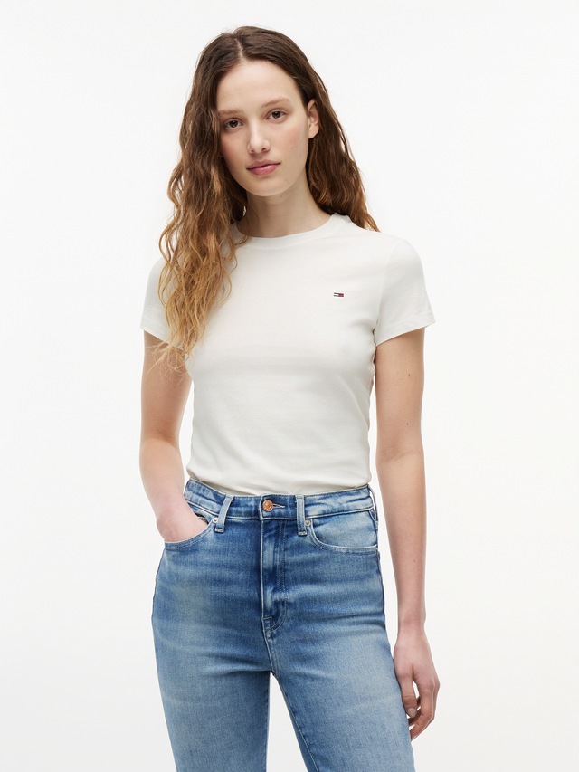 Tommy Jeans T-Shirt »TJW 2PACK C-NECK TEE« Packung, 2er, 2 Stk. mit Logo-Stickerei