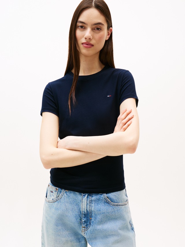 Tommy Jeans T-Shirt »TJW 2PACK C-NECK TEE« Packung, 2er, 2 Stk. mit Logo-Stickerei