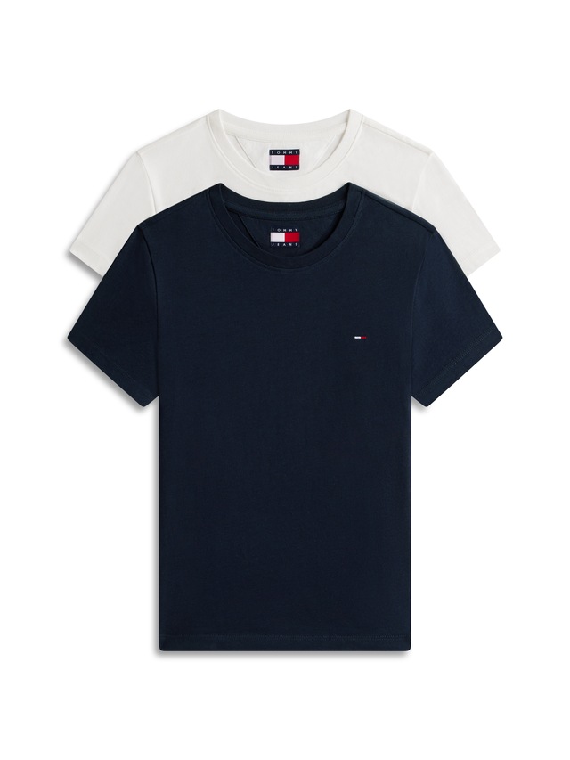 Tommy Jeans T-Shirt »TJW 2PACK C-NECK TEE« Packung, 2er, 2 Stk. mit Logo-Stickerei