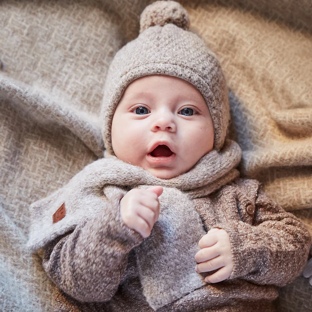 MAXIMO Bommelmütze weiche Wollmischung, Bommel, Bindeband, gefüttert