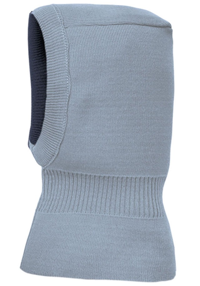 MAXIMO Wendemütze reine Merinowolle, reversible, doppelt gestrickt, Ausgenähtes Halsteil