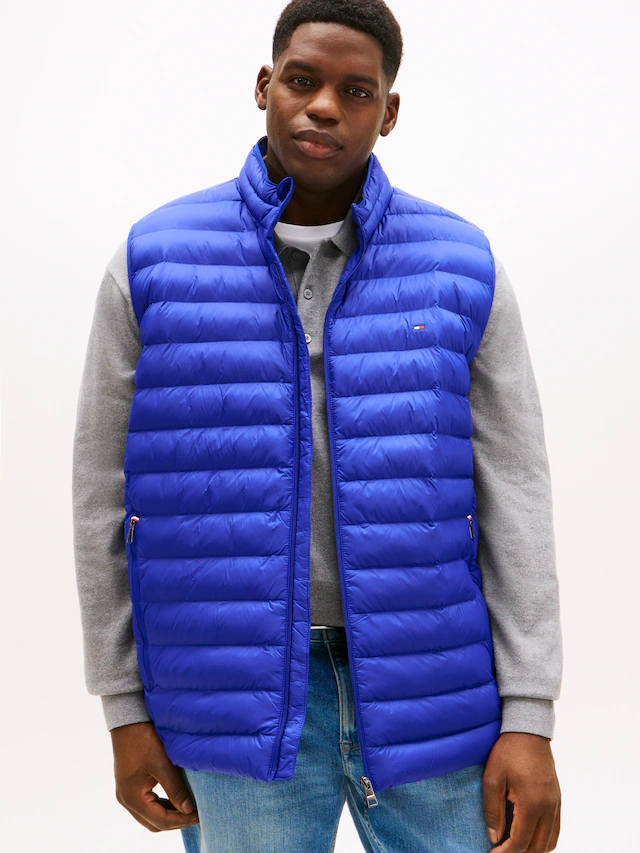 Tommy Hilfiger Big & Tall Steppweste »BT-PACKABLE RECYCLED VEST-B« in Großen Größen, Logostickerei