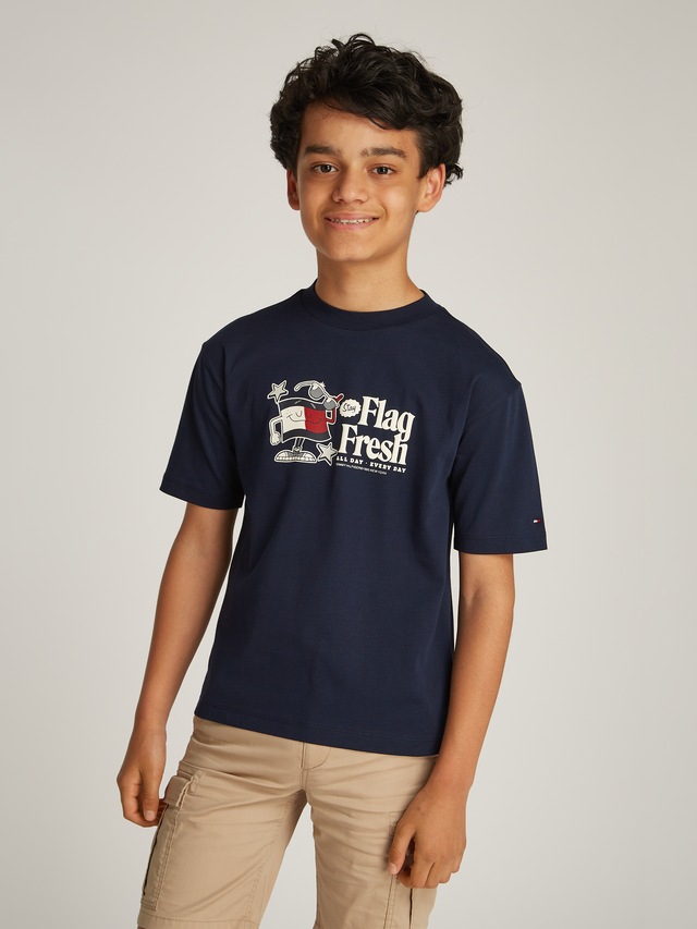 Tommy Hilfiger T-Shirt »FLAG FUN TEE SS« mit Logodruck
