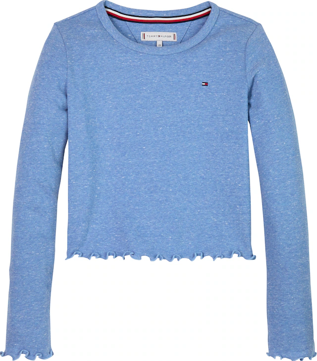 Tommy Hilfiger Langarmshirt »SLUB KNIT TOP LS« mit gewelltem Saum