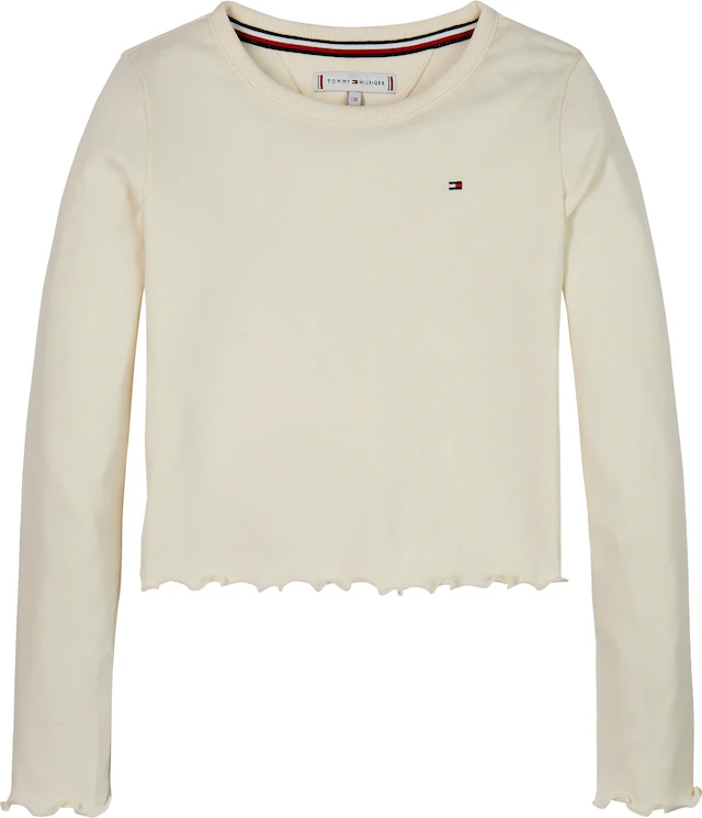 Tommy Hilfiger Langarmshirt »SLUB KNIT TOP LS« mit gewelltem Saum