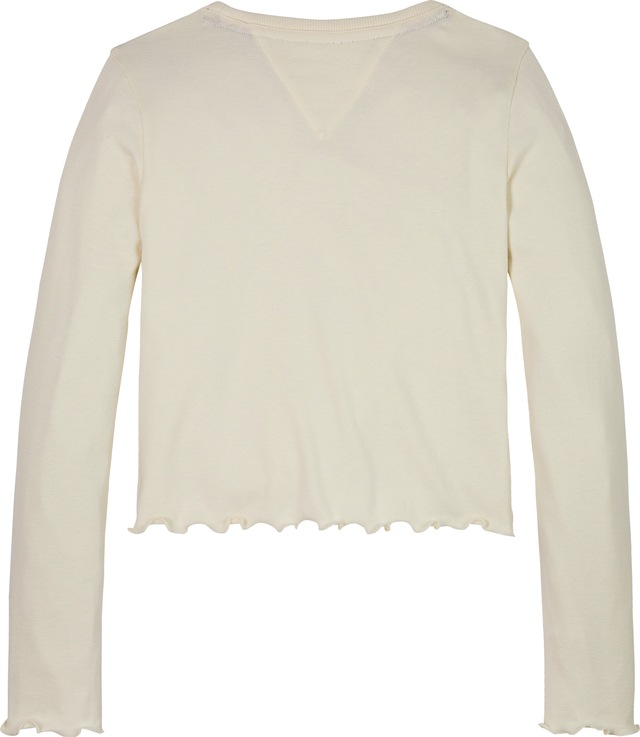 Tommy Hilfiger Langarmshirt »SLUB KNIT TOP LS« mit gewelltem Saum