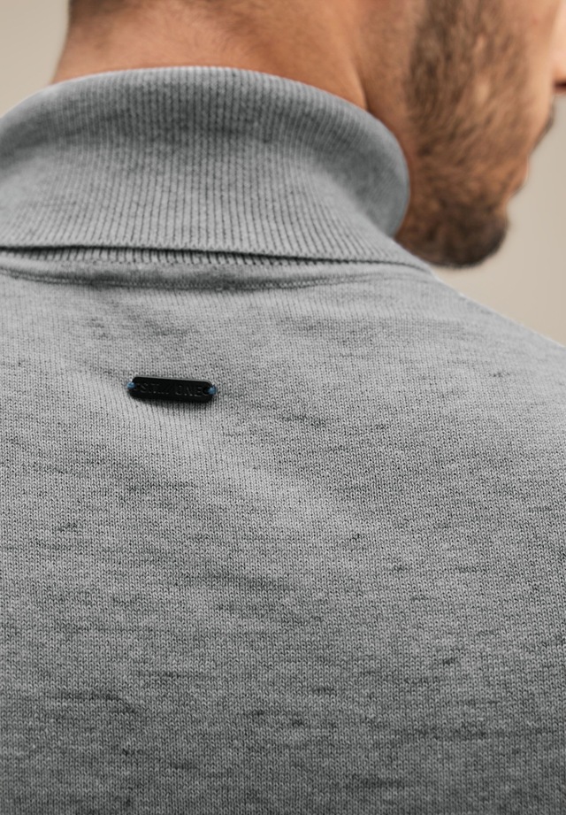 STREET ONE MEN Rollkragenpullover in Melange Optik