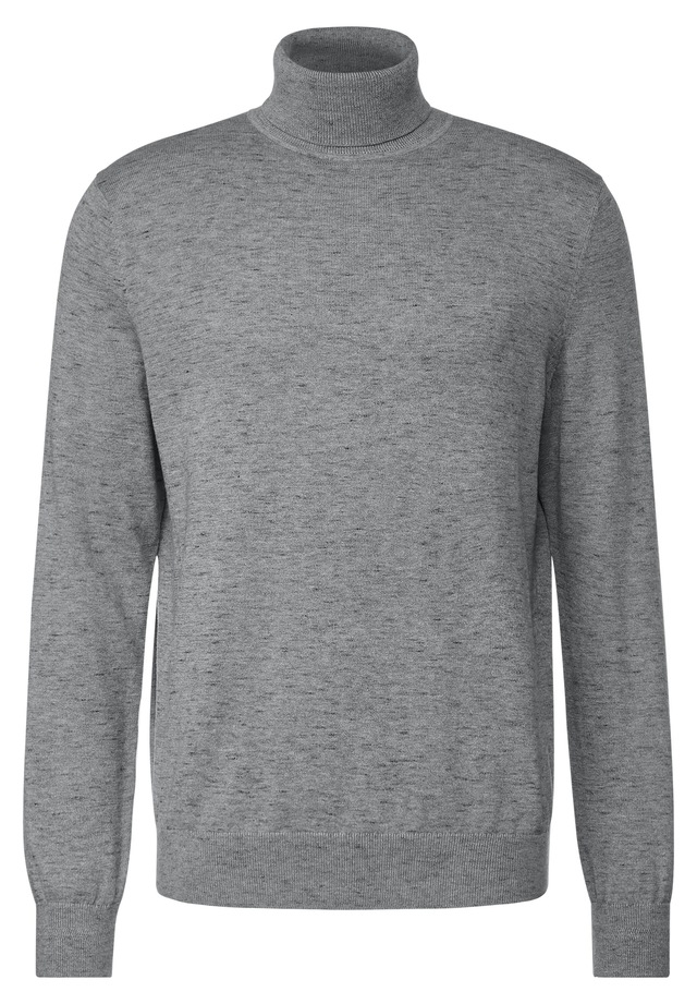 STREET ONE MEN Rollkragenpullover in Melange Optik