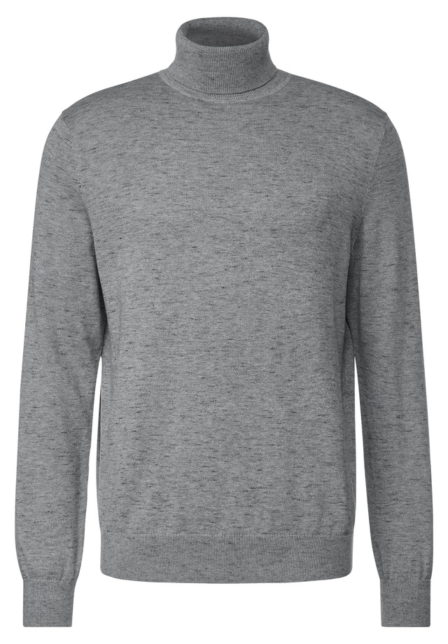 STREET ONE MEN Rollkragenpullover in Melange Optik