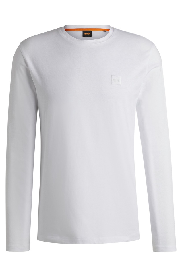 BOSS ORANGE Langarmshirt »Tacks« mit Markenlogo auf der Brust